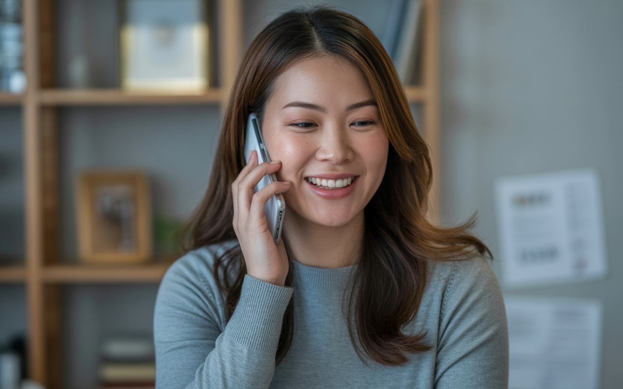 Image of woman on phone call consultation