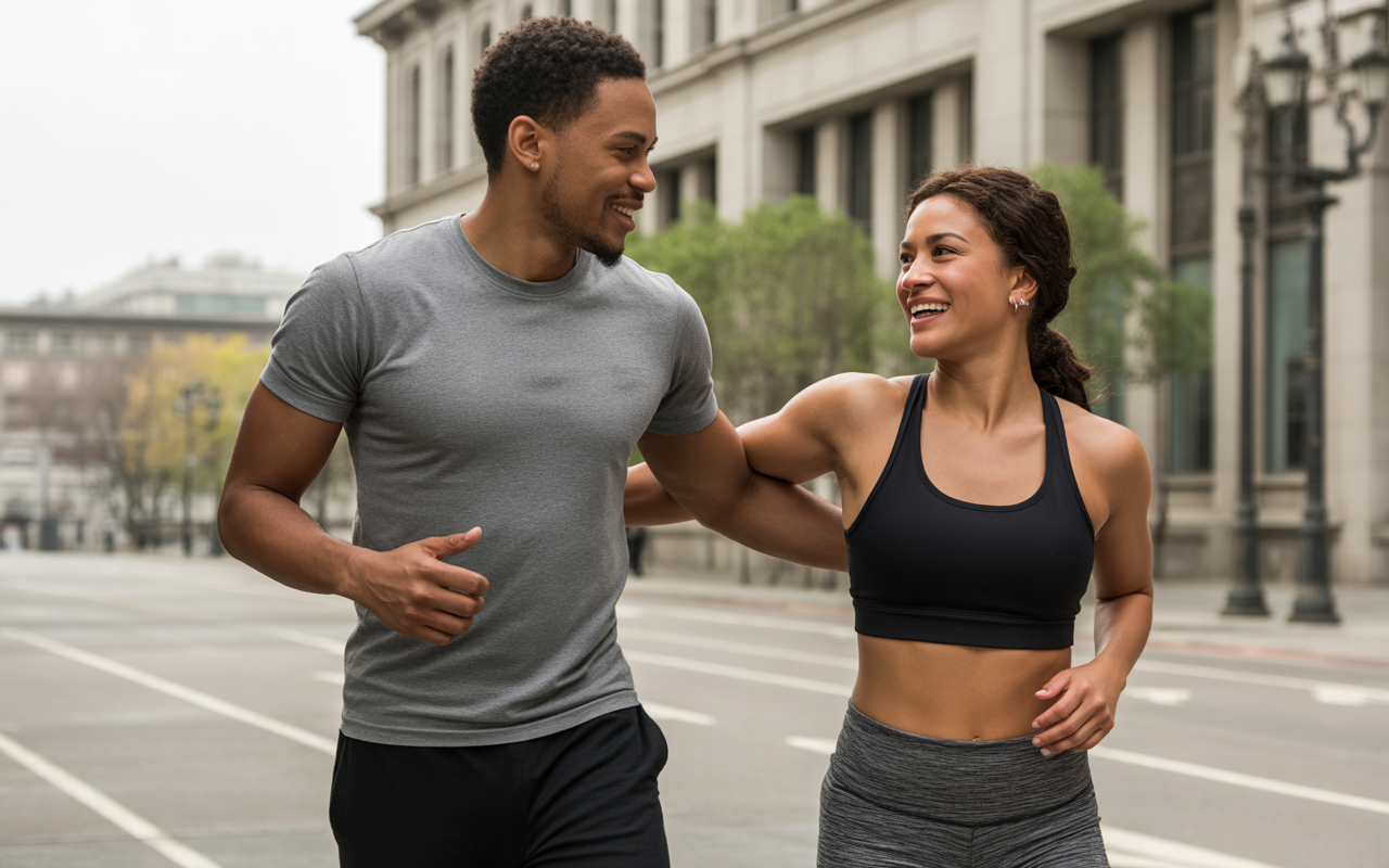 Image of couple exercising